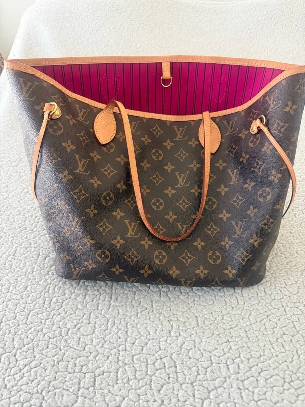 Louis Vuitton Neverfull MM Monogram Pivoine Pink Tote